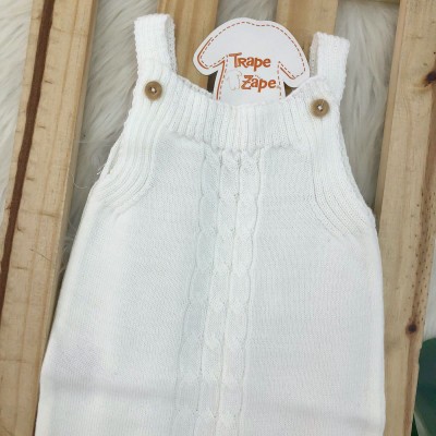 Jardineira de  Linha Trança Off White